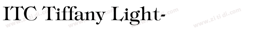 ITC Tiffany Light字体转换